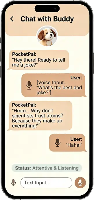 PocketPal chat app screen